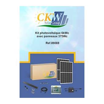 Kit Solaire 6KW 8 Micro Onduleur 800W 16 Panneaux 375W Toit