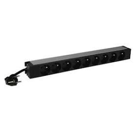 PDU 19pouces LCS³ 1U équipé de 9 prises 2P+T - cordon 3m avec fiche 2P+T 16A|Legrand-LEG646810