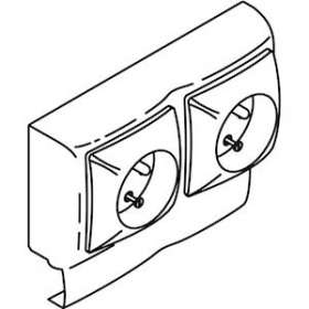 Prise 2x2P+T saillie Keva-Bornes auto-Pour moulure Keva hauteur 20mm-Blanc Artic|Planet wattohm-PLW11970