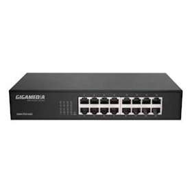 Switch non-manageable 16 ports 10/100Base-TX - Rackable|Gigamedia-GGMFES1602