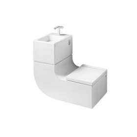 w+w lavabo/wc 2 en 1 avec robinetterie abat et bati blanc|Roca france-ROAA893020001