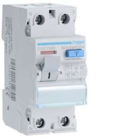 Interrupteur différentiel 2P 63A 30mA type AC|Hager-HAGCDC768F