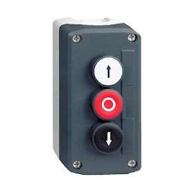 Harmony boite - 3 boutons poussoirs D22 - blanc /rouge /noir|Schneider Electric-SCHXALD324E