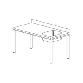 Table du chef gamme 700, modèle avec bac à droite.|Tecnox-TNXTC1BD107-1