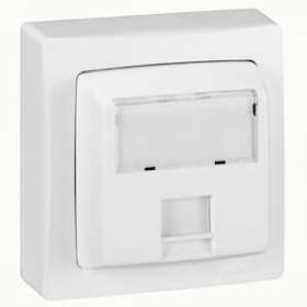 Prise RJ45 catégorie6 FTP Appareillage saillie complet - blanc|Legrand-LEG086047