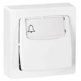 Poussoir porte-étiquette Appareillage saillie complet 6A blanc|Legrand-LEG086009