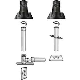 Kit mural B22p-B23p Chemilux Condensation D110mm conduit flexible, ocre|Ubbink-UBB100022