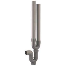 Siphon double entrée machine à laver,PVC, Dint.35, sortie horizontale D40|Valentin-VA280230009300