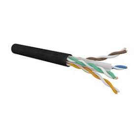 Câble 4 paires CAT5E U/UTP PE Noir (touret de 305 m)|Gigamedia-GGMC5EU4PPET3