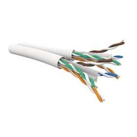 Câble CAT6 2X4 paires AWG24 E-Slim U/UTP LSOH Dca, Blanc (touret de 500 m)|Gigamedia-GGMC6UHR2X4WT5