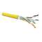 CABLE CAT6 4P FUTP AWG23 HF-FR Cca Jaune (Touret de 500m)