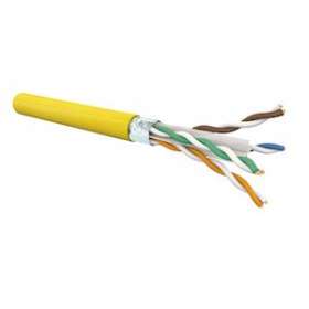 CABLE CAT6 4P FUTP AWG23 HF-FR Cca Jaune (Touret de 500m)|Gigamedia-GGMC6FU4PFRT5