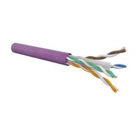 Câble CAT6 4 paires AWG24 E-Slim U/UTP LSOH Dca, Violet (boîte de 305 m)|Gigamedia-GGMC6UHR4PU3