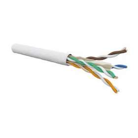 Câble CAT6 4 paires AWG24 U/UTP LSOH-FR Cca, Blanc (boite de 100 m)|Gigamedia-GGMC6UHR4FRU1