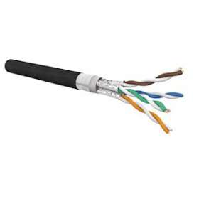 Câble CAT6A 4 paires U/FTP LSOH/PE noir avec Ruban Hydrofuge(touret de 305 m)|Gigamedia-GGMC6AUF4PWBPET3