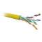 Câble CAT6 4 paires AWG23 U/UTP LSOH-FR Cca, Jaune (touret de 500 m)