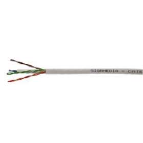 Câble CAT6 4 paires AWG23 X-SLIM U/UTP LSOH Dca, Blanc (touret de 500 m)|Gigamedia-GGMC6U4PZHSBT5