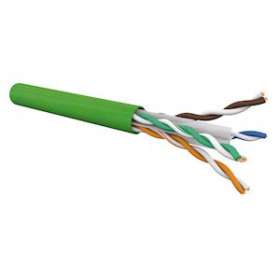 Câble CAT6 4 paires AWG23 U/UTP LSOH-FR B2ca, vert (touret de 500 m)|Gigamedia-GGMC6U4PFRBT5