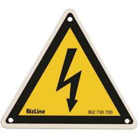 Affichette triangle 'Danger électrique' 100 x 100 mm PVC (x 3)|Bizline-BIZ730720