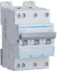 Disjoncteur 3P+N 6-10kA courbe D - 32A 3 modules|Hager-HAGNGT832