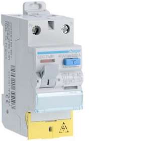 Interrupteur différentiel 2P 40A 30mA type AC à bornes décalées 60Hz|Hager-HAGCDC749F