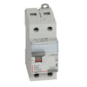 Interrupteur différentiel DX³-ID haut/bas vis - 2P 230V~ 25A typeAC 30mA - 2 mod|Legrand-LEG411504