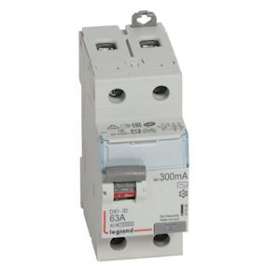 Interrupteur différentiel DX³-ID haut/bas vis - 2P 230V~ 63A typeAC 300mA -2 mod|Legrand-LEG411526