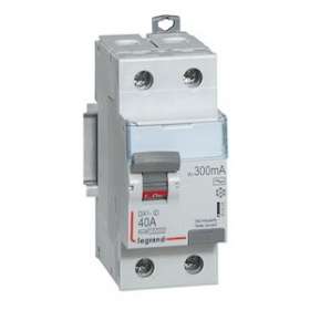 Interrupteur différentiel DX³-ID haut/bas vis - 2P 230V~ 40A typeAC 300mA -2 mod|Legrand-LEG411525