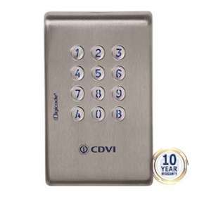 Clavier codé Digicode inox -100 2 relais élec intégrée 12-24 VDC|CDVI-CDAKCIENSBP