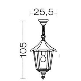 MONACO - Suspension Ext. IP43 IK02, cuivré, E27 100W max., lampe non incl.|Aric-ARI3041