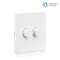 Connect.control - Variateur rotatif mural double blanc sans fil Bluetooth