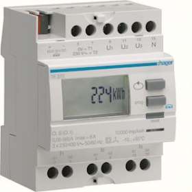 Compteur tri via transformateur d'intensité 50 à 6000/5A sortie KNX|Hager-HAGTE370