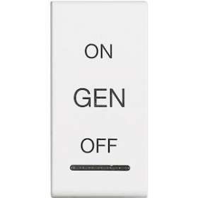 Manette Livinglight symbole ON, OFF et GEN 1 module - blanc|Bticino-TICN4911AFN