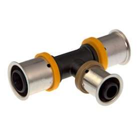 VSH MultiPress laiton Té réduit FFF 20x16x20|Aalberts Integrated Piping Systems BV-IPH123459813