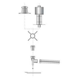 Kit de raccordement PPS cheminée D 80 mm|De Dietrich-DDQ84887717