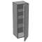 Demi-colonne L400 H1066 1 porte avec dessus - Gris Platine Brillant