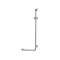 Barre d'appui 90DEG à droite 522x1122 mm, support douchette, inox brillant D32