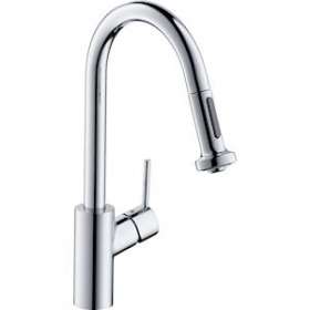 Mitigeur cuisine 220, install. devant fenêtre, douchette extract 2 jets, chromé|Hansgrohe-HA314877000