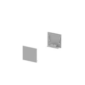 GRAZIA 20, embouts pour profil standard strié, 2 pcs., alu anodisé|SLV-DC51000565