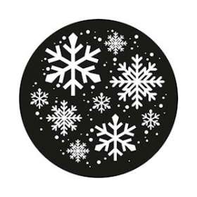 GOBO - motif flocons - Ø30mm - 1 couleur - blanc|Festilight-FEHGOBO-FLOCON-1C-30