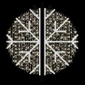 SNOWFLAKE - Double motif H1,8mxL1,8m - LED blanc pétillant - 230V|Festilight-FEH43226LED-2-0P9