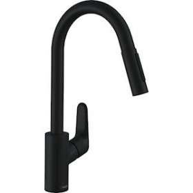 Mitigeur de cuisine 240, avec douchette extractible 2 jets noir mat|Hansgrohe-HA331815670