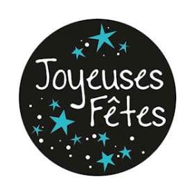 GOBO - joyeuses fêtes - Ø25mm 2 couleurs - blanc/bleu|Festilight-FEHGOBO-JF-2C-25