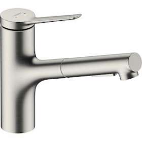 Mitigeur évier 150 D extr. 2jet aspect acier|Hansgrohe-HA374800800