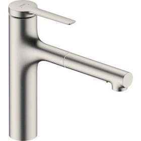 Mitigeur évier 160 D extr. 2jet aspect acier|Hansgrohe-HA374801800