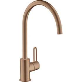 Mitigeur cuisine rouge doré brossé|Hansgrohe-HA338830310