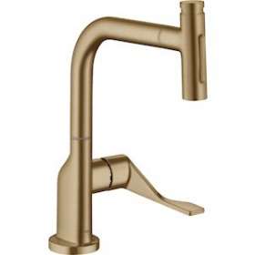 Mitigeur cuisine avec douchette bronze brossé|Hansgrohe-HA339862140