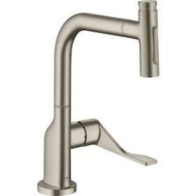 Mitigeur cuisine avec douchette nickel brossé|Hansgrohe-HA339862820