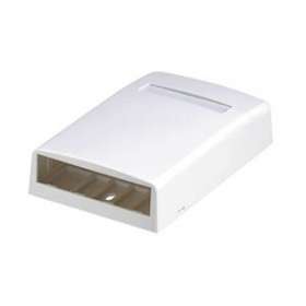 Surface Mount Box, 4 Port, Off White|-PUICBX4IWAY