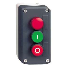 Harmony boite - 3 boutons poussoirs D22 - vert /rouge/voyant rouge|Schneider Electric-SCHXALD363B